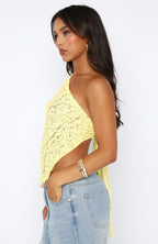 Livia - Asymmetrische Top met Open Rug
