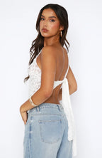 Livia - Asymmetrische Top met Open Rug