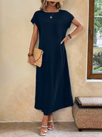 Lieke — Elegante en minimalistische lange jurk