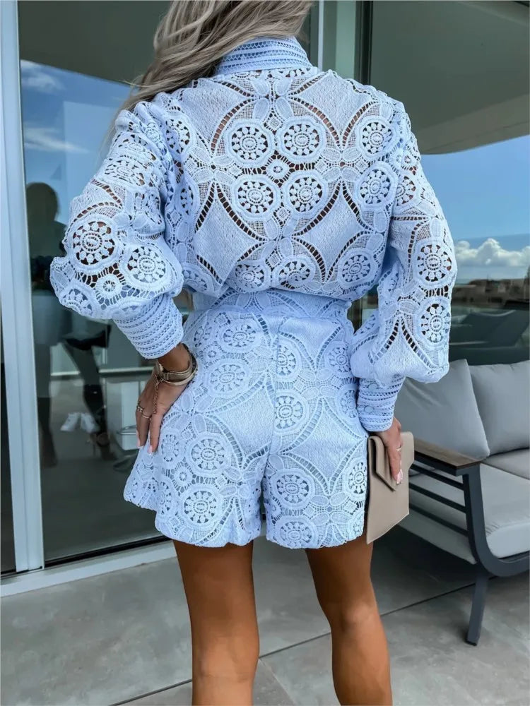 Mila - Elegante Broderie Jumpsuit