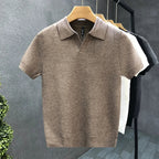 Timo - Ademend gebreid poloshirt