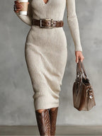 Marlayn - Tricot jurk met hoge hals