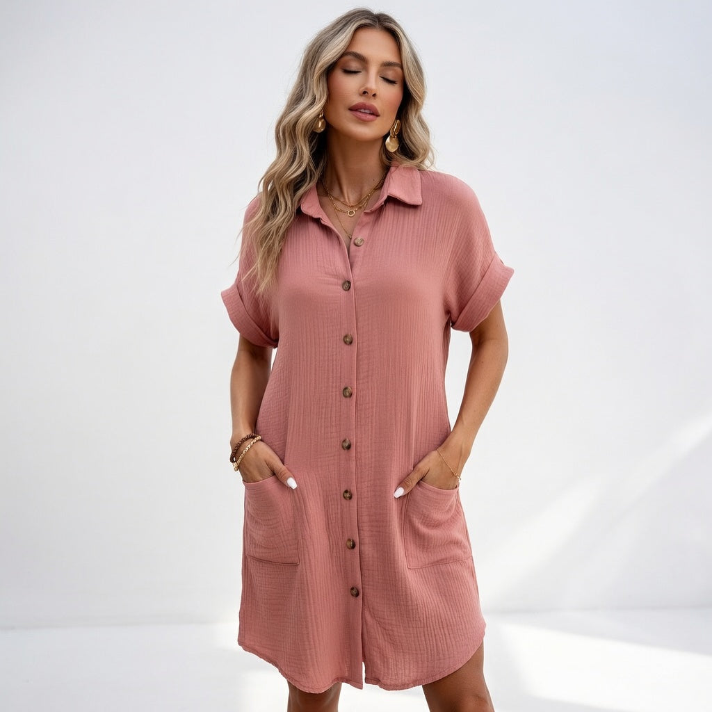 Béatrice — Elegante en chemise jurk