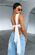 Livia - Asymmetrische Top met Open Rug