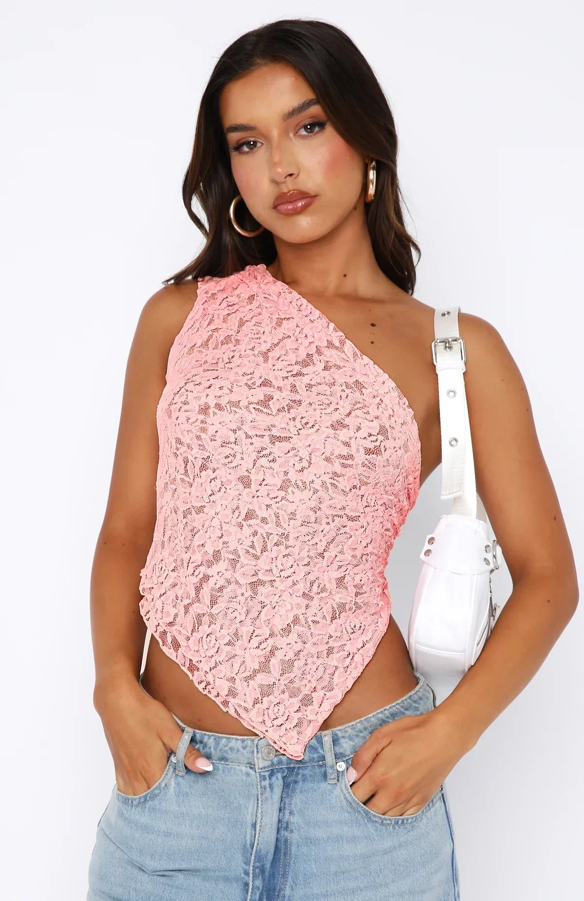 Livia - Asymmetrische Top met Open Rug