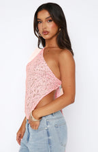 Livia - Asymmetrische Top met Open Rug